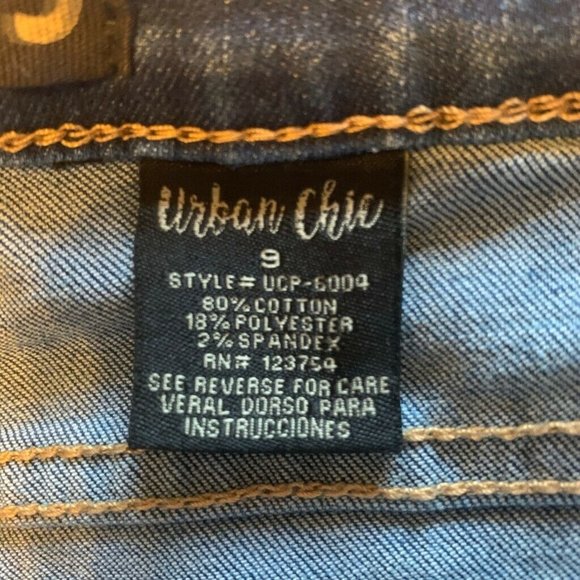 Urban Chic Slim Skinny Jeans Blue Dark Wash 9 NWT - Picture 7 of 9